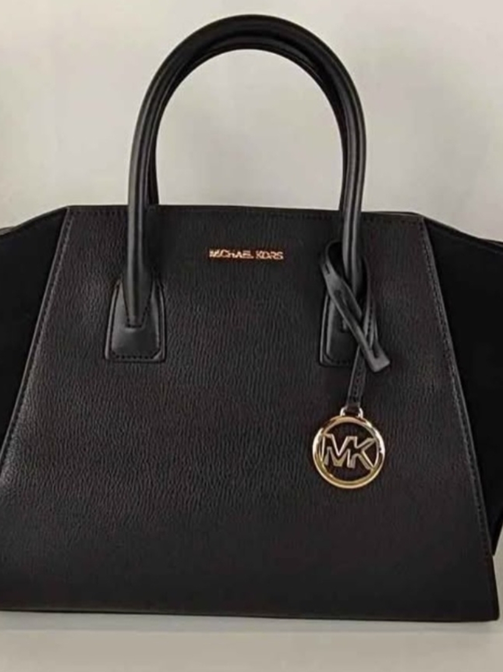 Nwt Michael Kors Black Satchel Crossbody with Gold